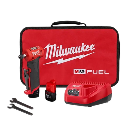 Milwaukee 2485-20 M12 Fuel Right Angle Die Grinder 2 Battery Kit