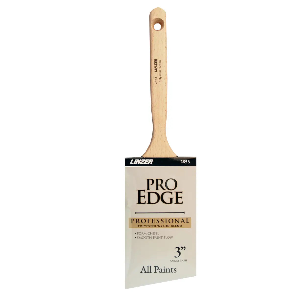 Linzer 2853 0300 3" Pro Edge Poly Nylon Angle Sash Brush