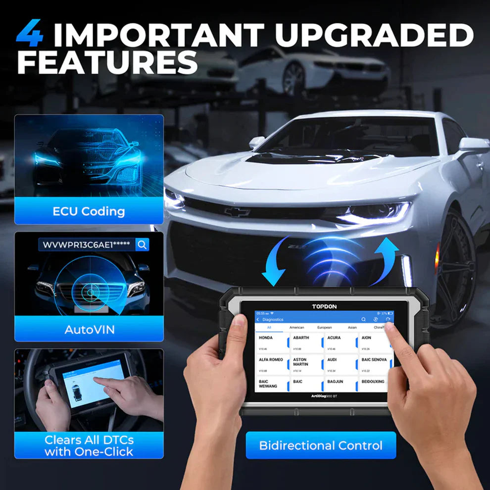 Topdon AD900BT 7 Bluetooth Scan Tool W/Service Functions Bi-Direct