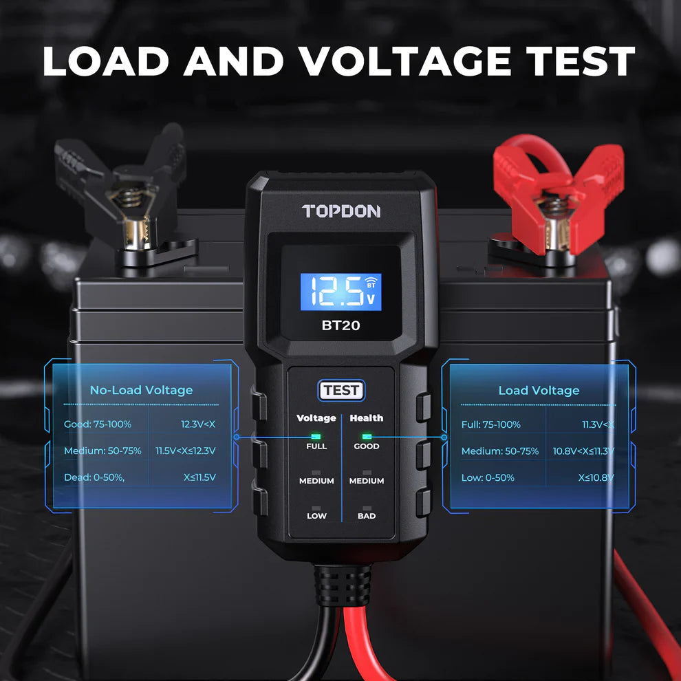 Topdon BT20 Battery Load/Voltage Tester