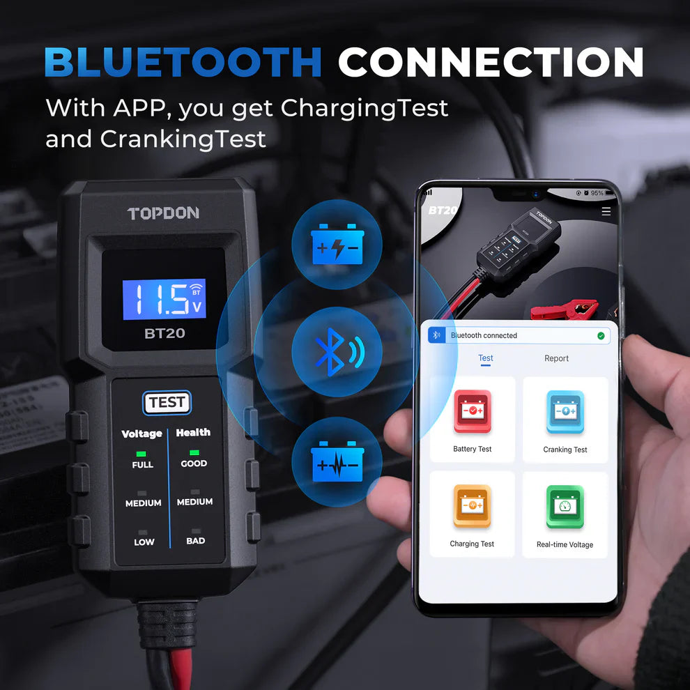 Topdon BT20 Battery Load/Voltage Tester