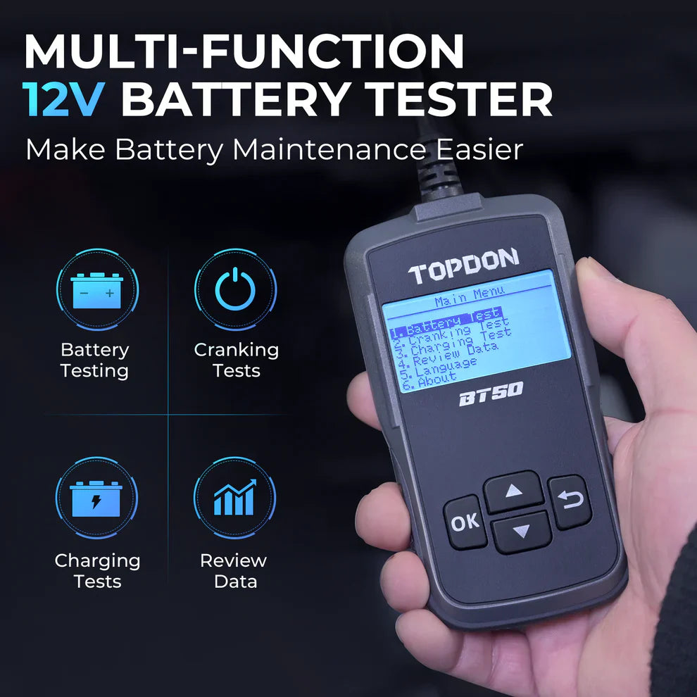 Topdon BT50 Battery Charging Cranking System Tester