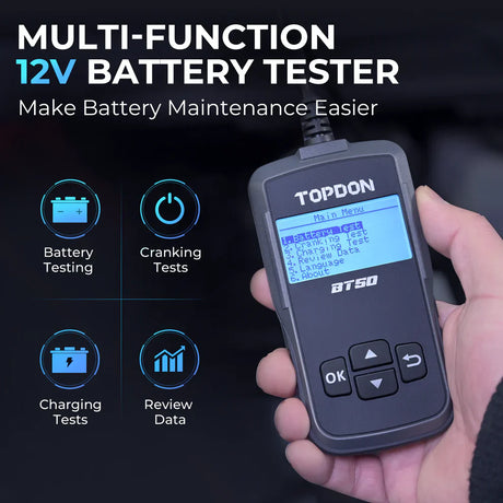 Topdon BT50 Battery Charging Cranking System Tester