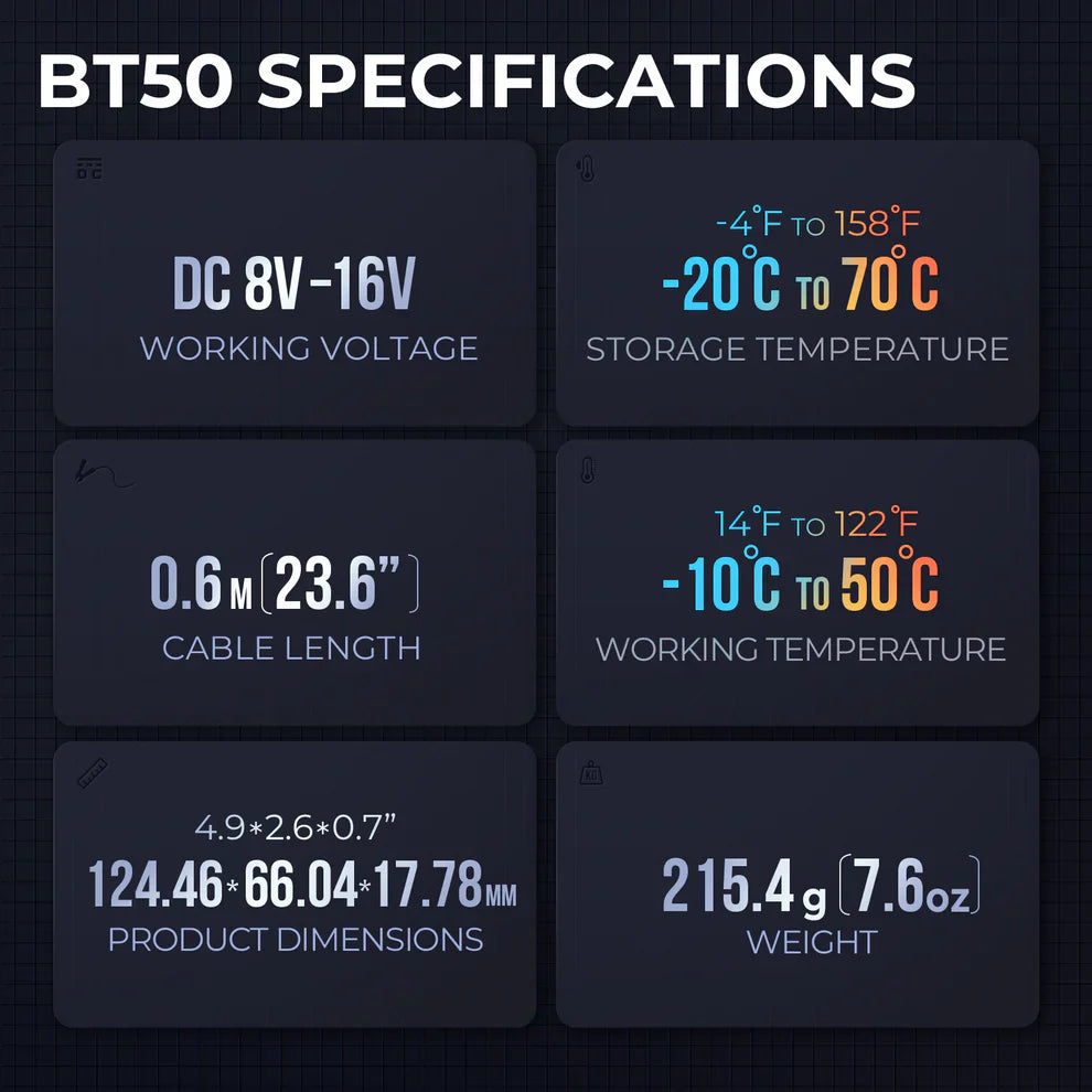 Topdon BT50 Battery Charging Cranking System Tester