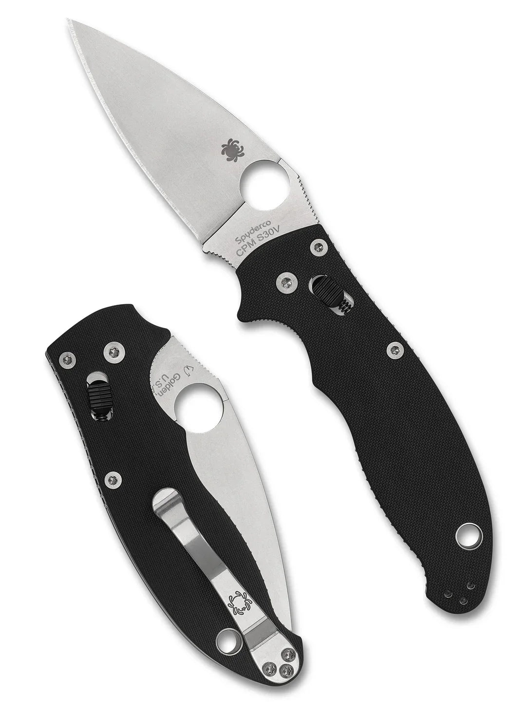 Spyderco C101GP2 Manix2 Plainedge G10 Handled Knife
