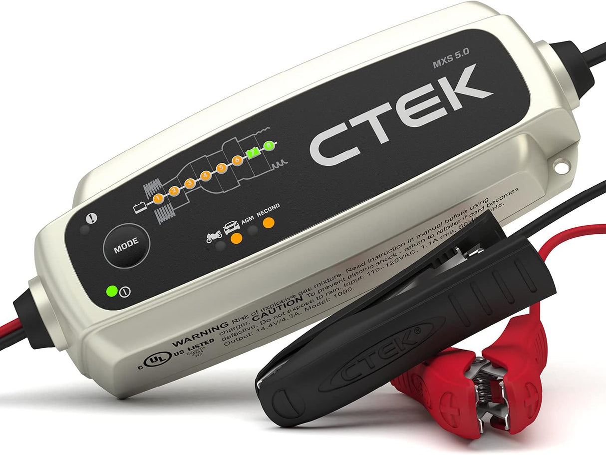 CTEK 40-206 MXS 5.0 Fully Automatic 4.3 amp Battery Charger and Maintainer 12V