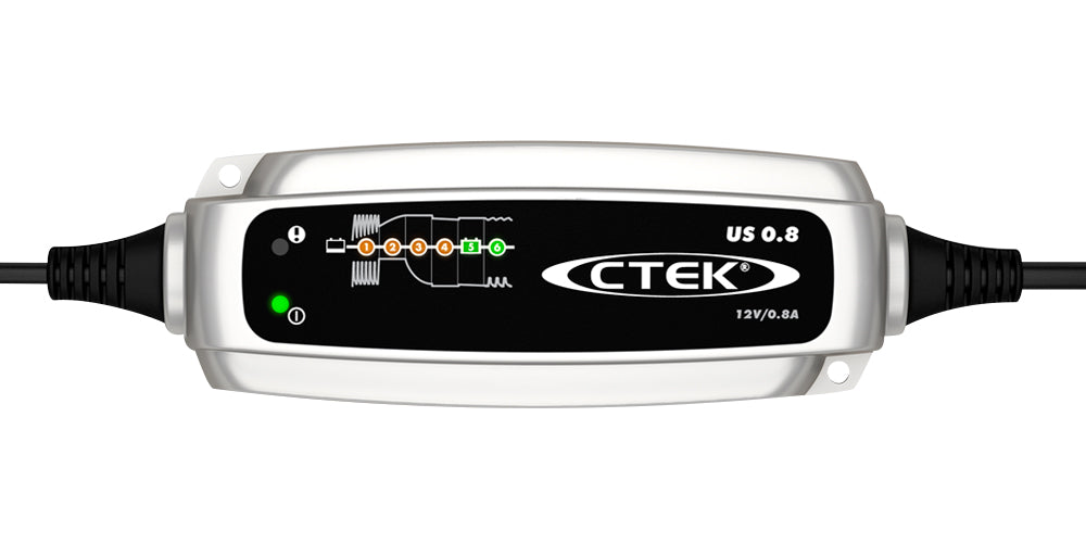 CTEK 56-865 US 0.8 12 Volt Fully Automatic 6 Step Battery Charger Black