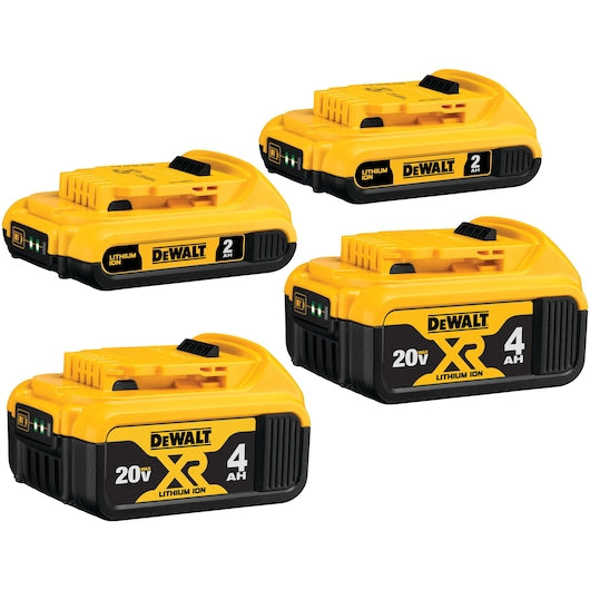 DeWalt DCB324-4 20V MAX* Lithium Ion Battery 4-Pack