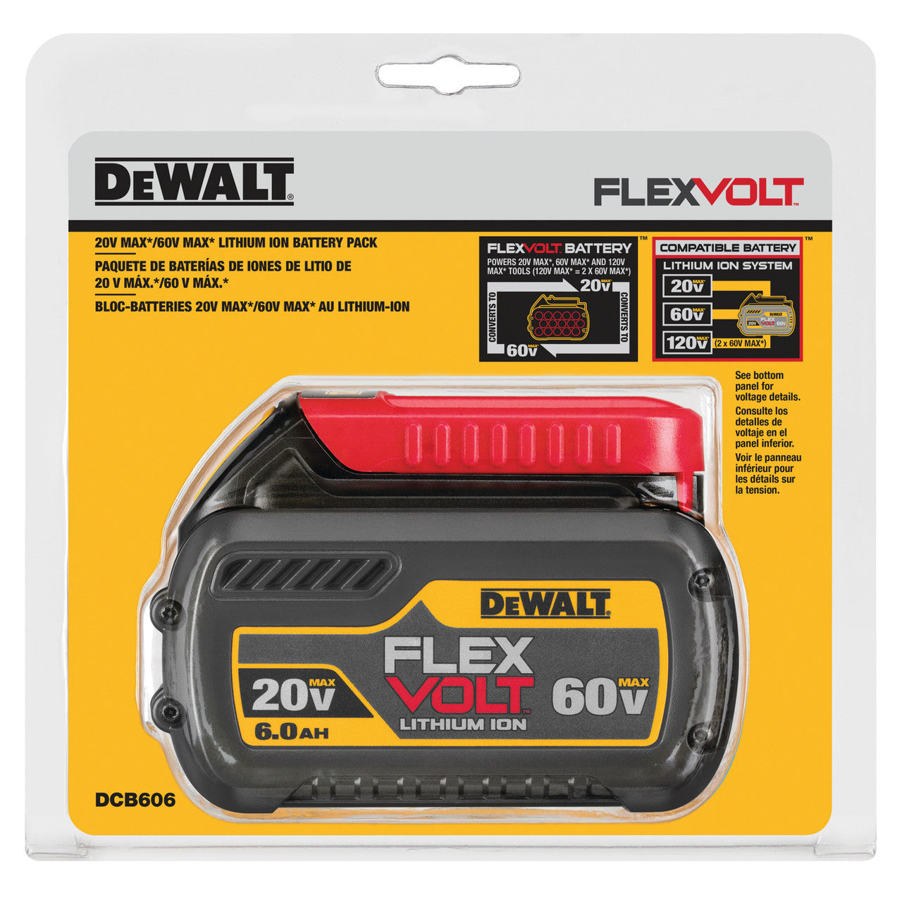 20V/60V MAX* FLEXVOLT 6.0 AH BATTERY