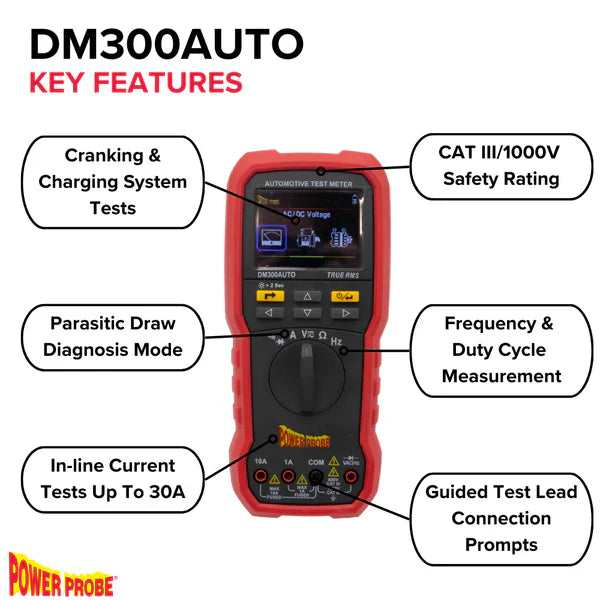 Power Probe PPDM300AUTO Automotive Multimeter