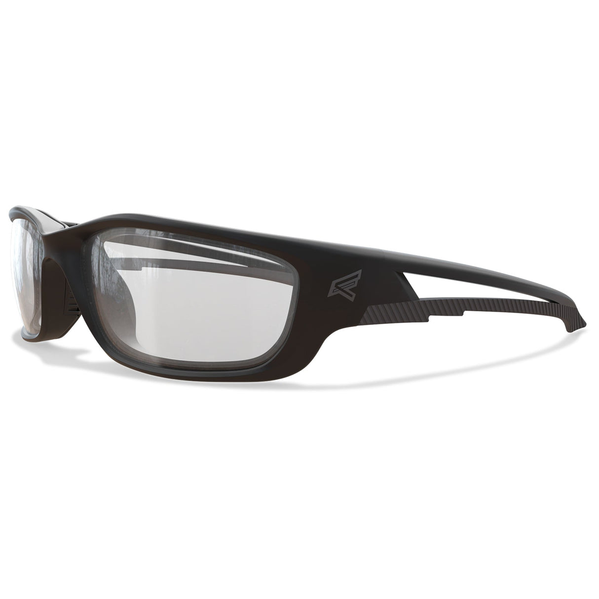 EDGE SK-XL111VS Kazbek XL Wrap-Around Safety Glasses Black Frame Clear Lens