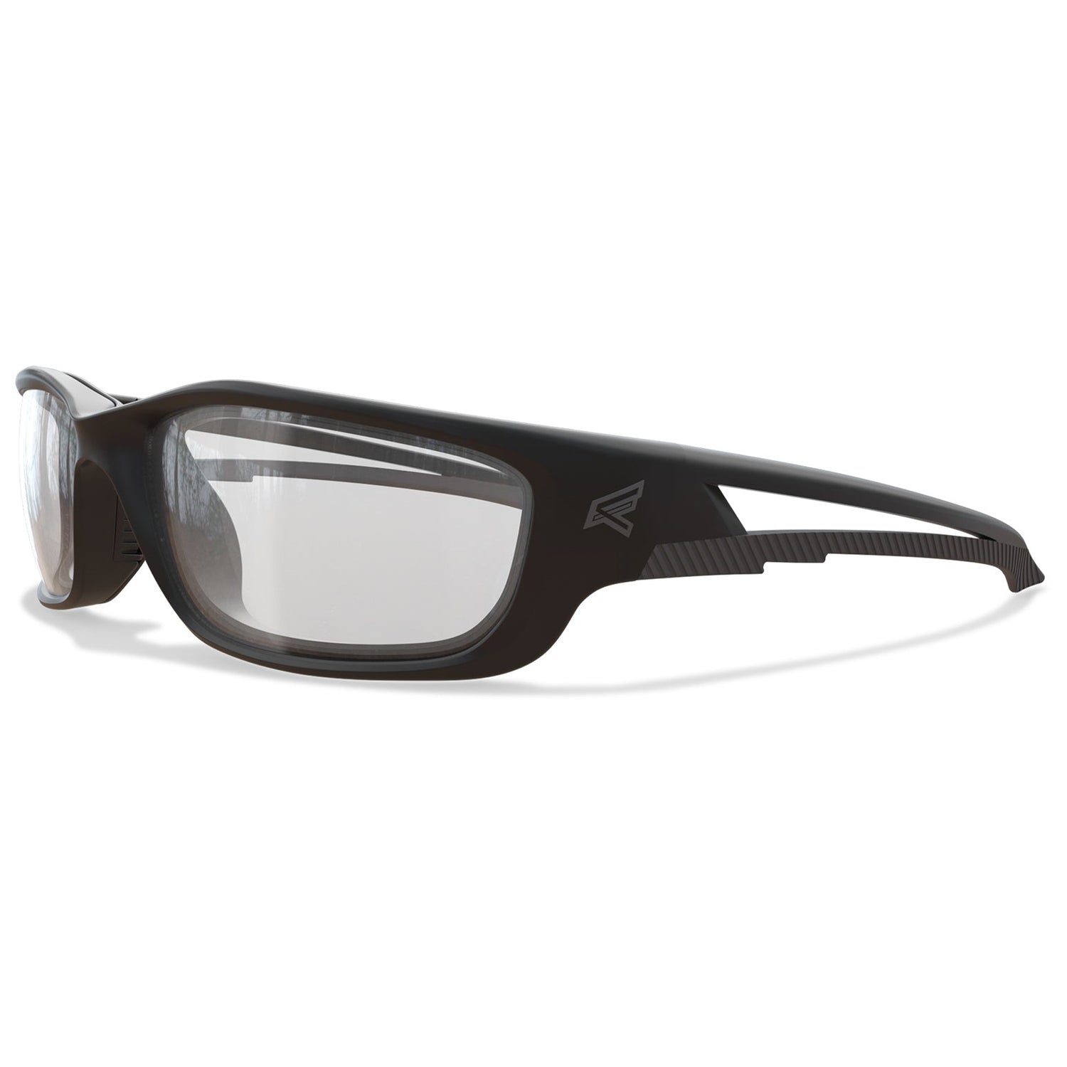 EDGE SK-XL111VS Kazbek XL Wrap-Around Safety Glasses Black Frame Clear Lens