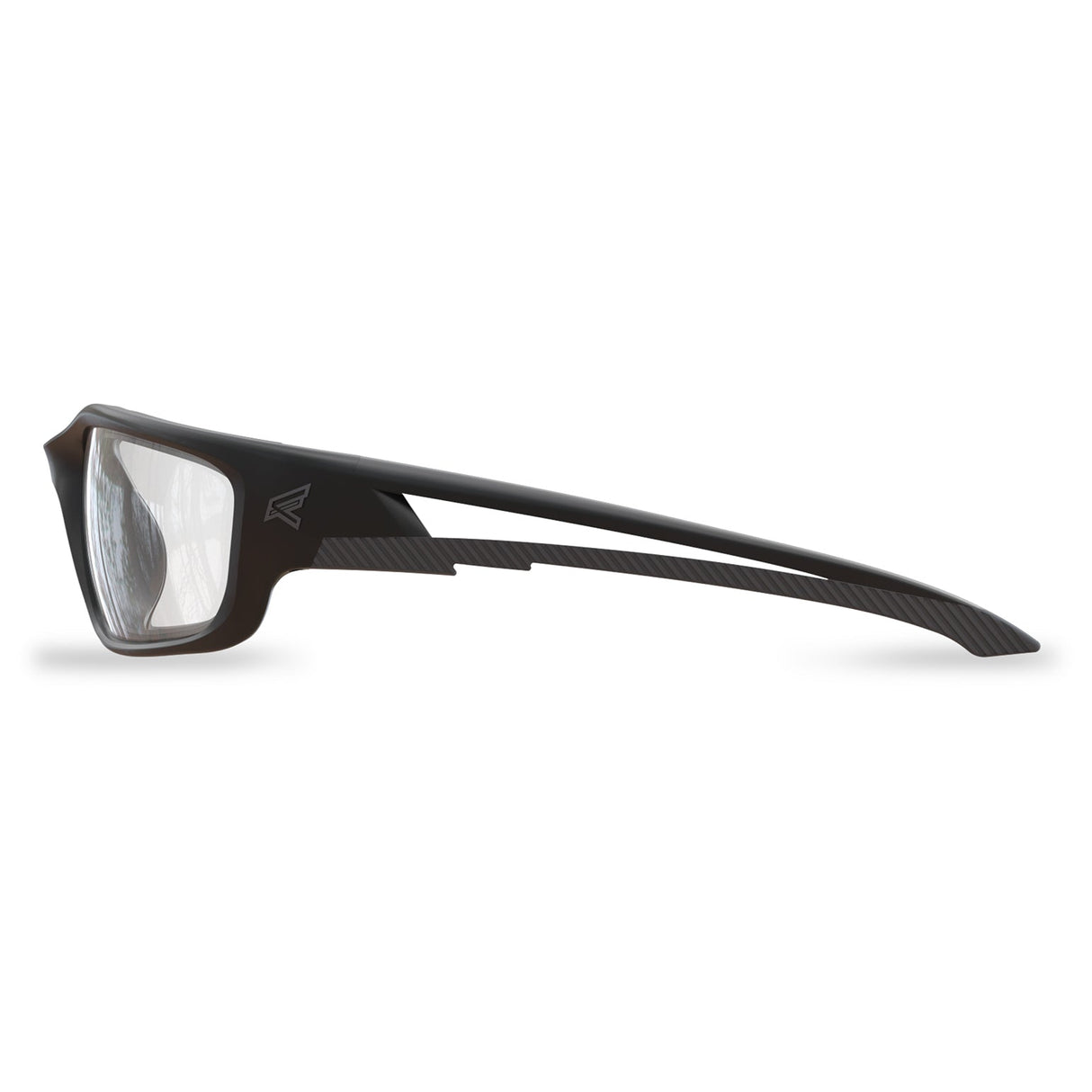 EDGE SK-XL111VS Kazbek XL Wrap-Around Safety Glasses Black Frame Clear Lens