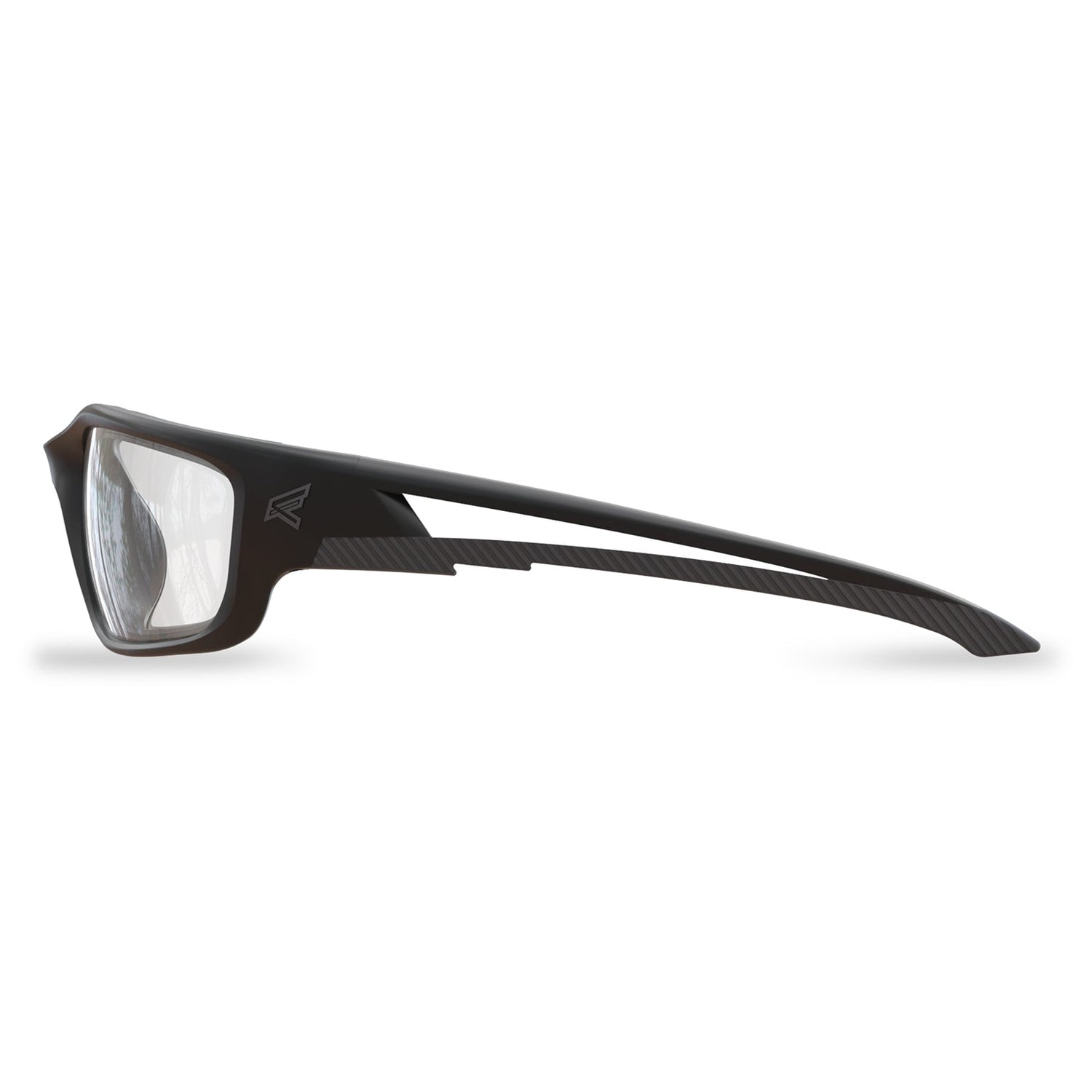 EDGE SK-XL111VS Kazbek XL Wrap-Around Safety Glasses Black Frame Clear Lens