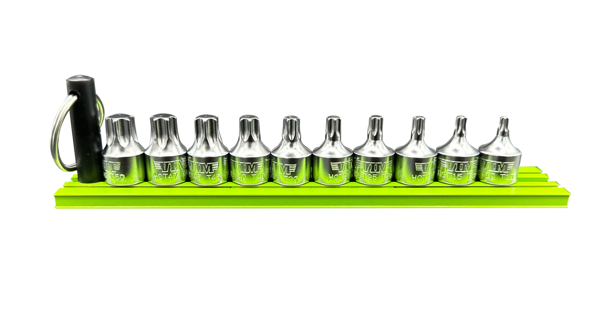 VIM Tools HCT1050A 10 Piece 1/4 Drive Torx Half Cut Stubby Driver Set
