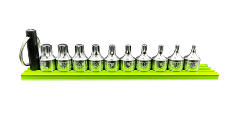 VIM Tools HCT1050A 10 Piece 1/4 Drive Torx Half Cut Stubby Driver Set