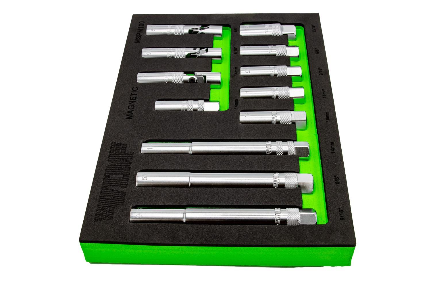 VIM Tools MSPM100 12 Piece Magnetic Spark Plug Socket Set