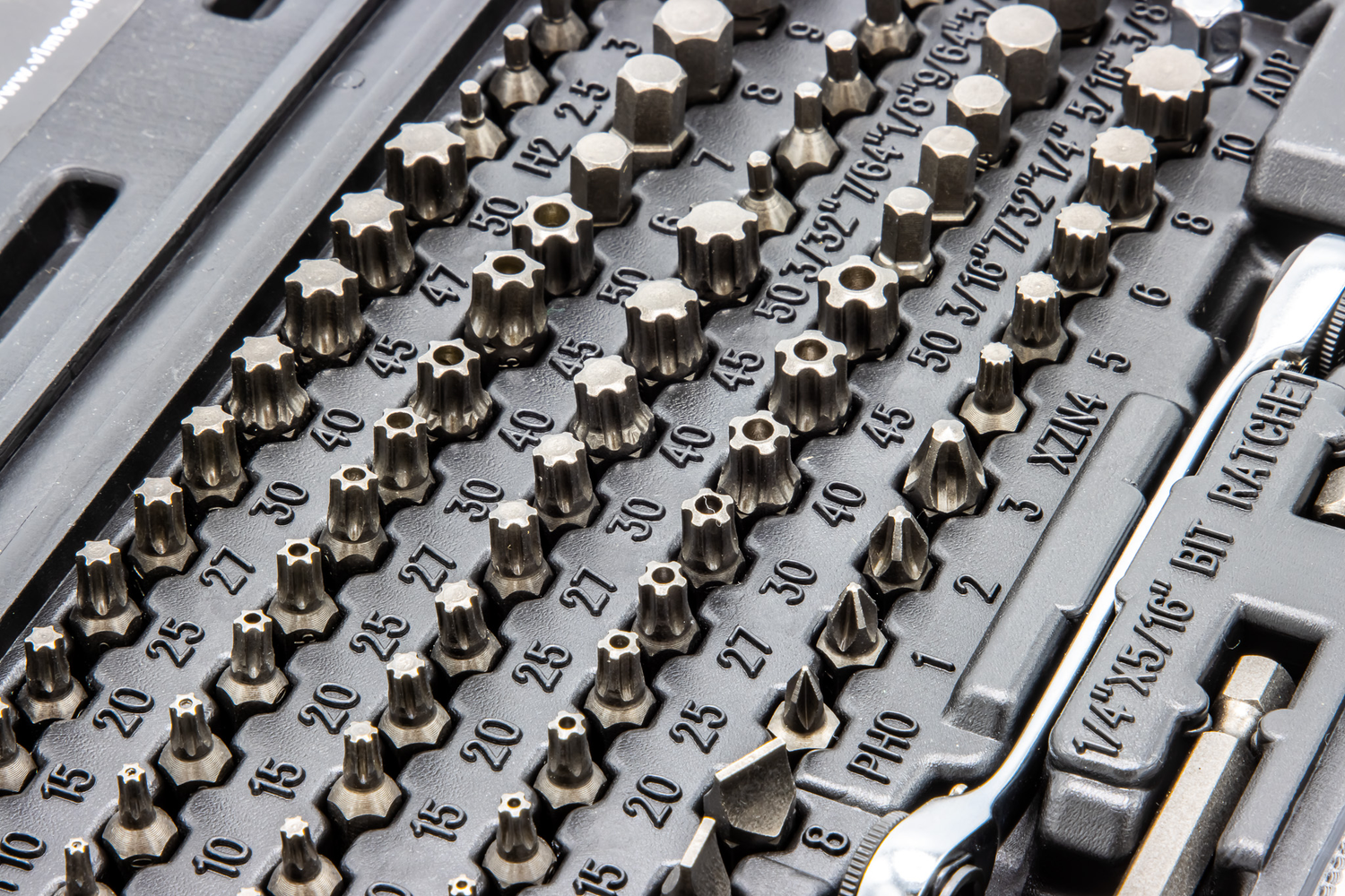 VIM Tools VHC77 77-Piece Half Cut Stubby Bit Set