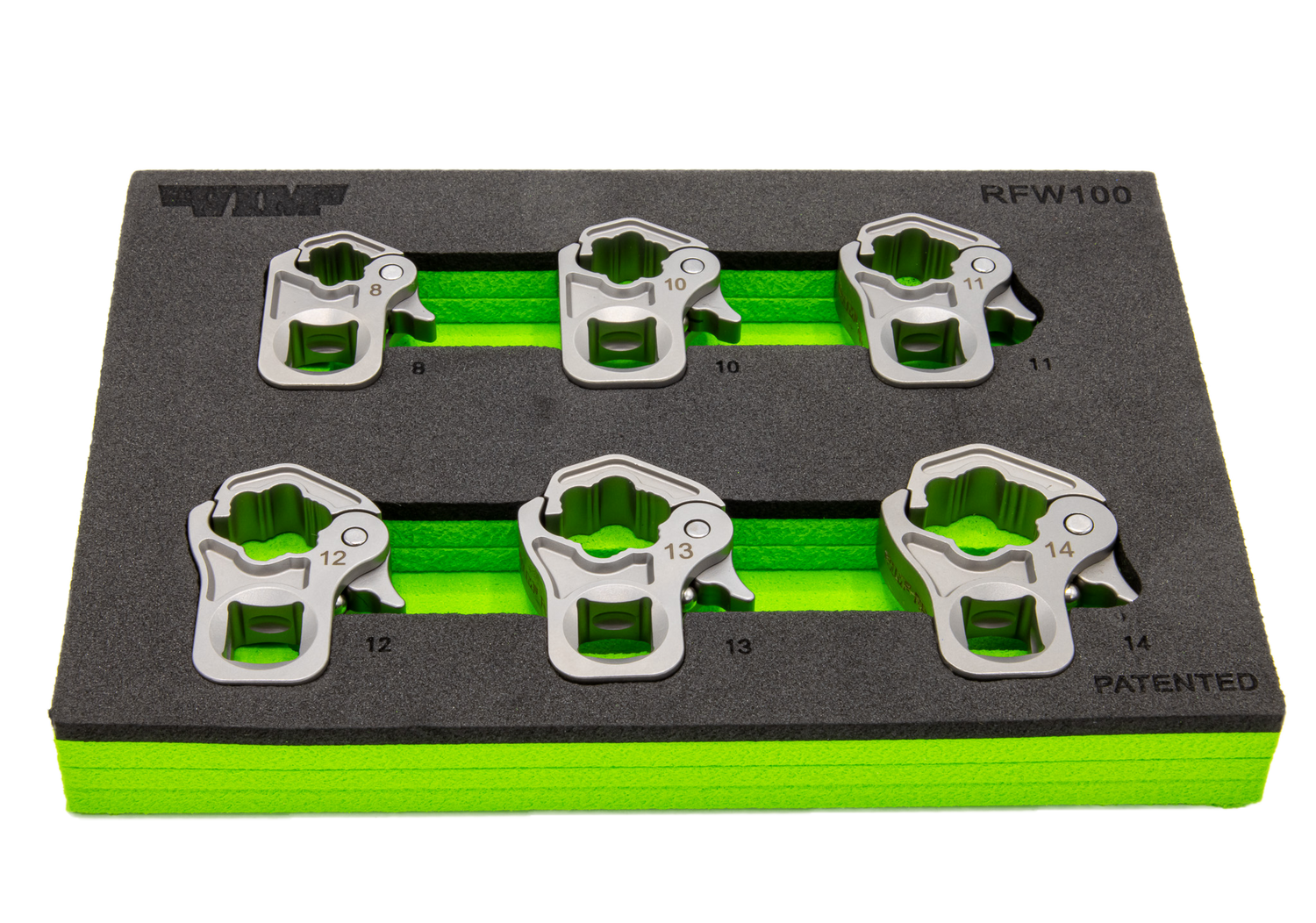 VIM Tools RFW100 6 Piece 3/8 Drive Ratcheting Flare Nut Wrench Set