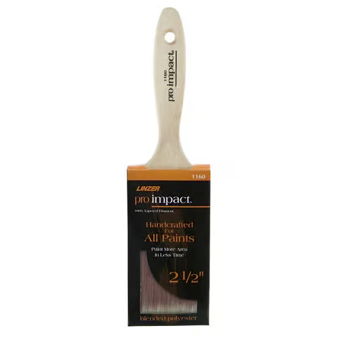 Linzer 1160 0250 2-1/2" Pro Impact Dyed Poly Blend Varnish & Wall Brush
