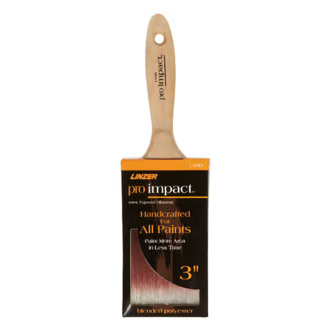 Linzer 1160 0300 3" Pro Impact Dyed Poly Blend Varnish & Wall Brush