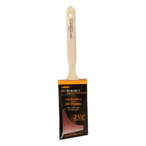 Linzer 2160 0250 2-1/2" Pro Impact Dyed Poly Blend Angle Sash Brush