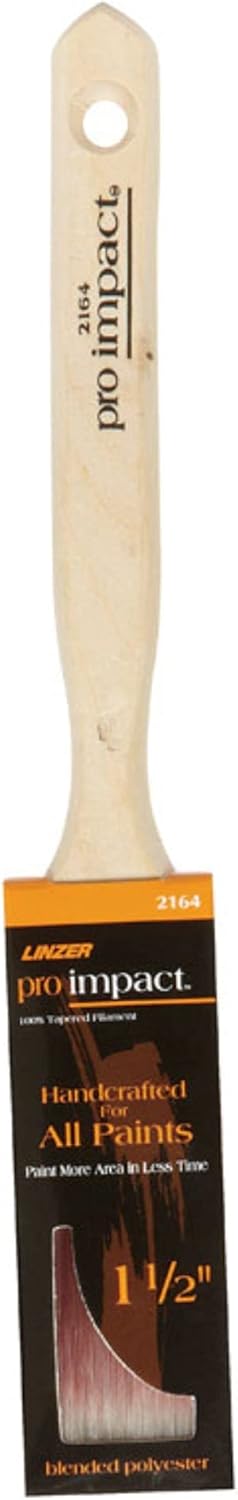 Linzer 2164 0150 1-1/2" Pro Impact Dyed Poly Blend Flat Sash Brush