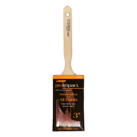 Linzer 2164 0300 3" Pro Impact Dyed Poly Blend Flat Sash Brush