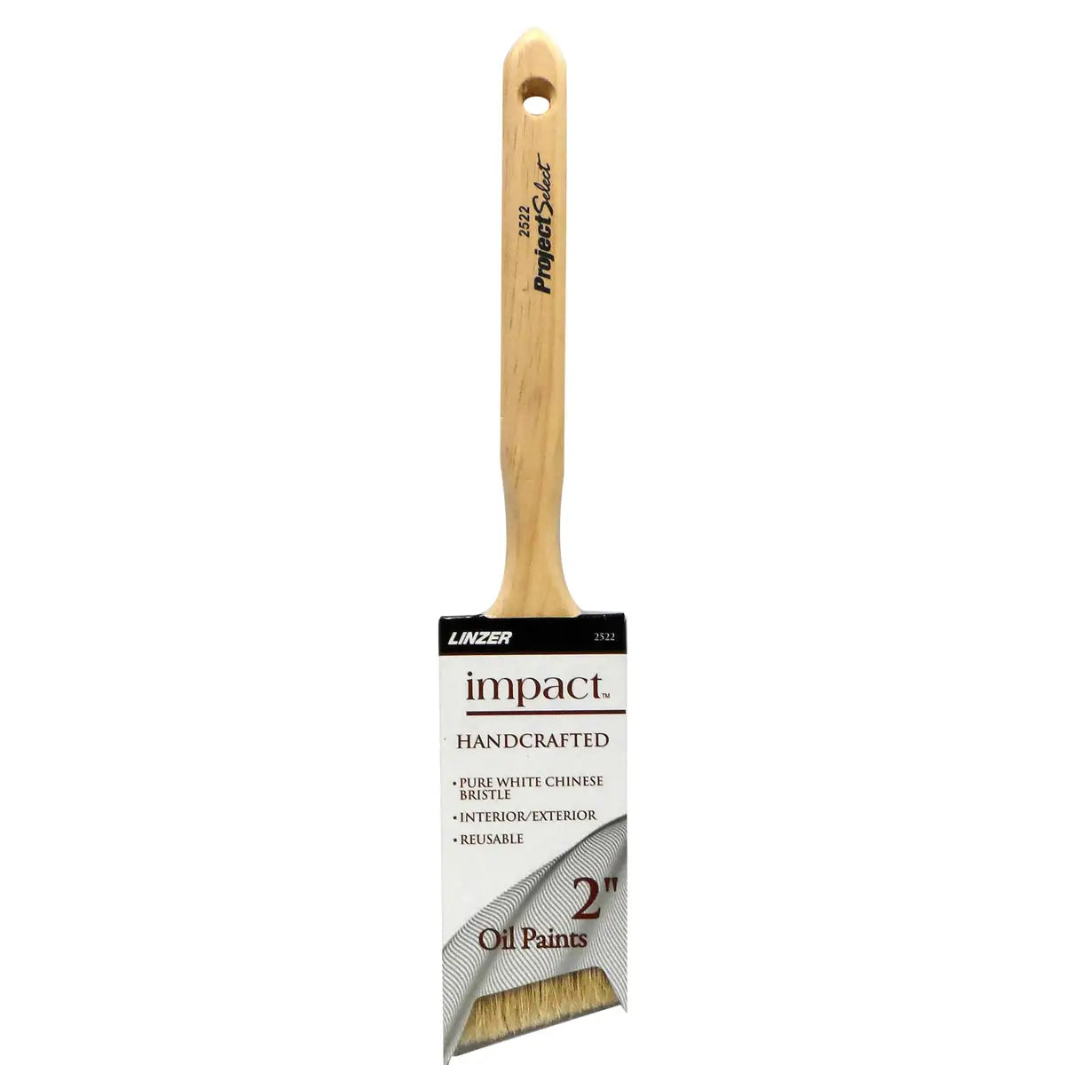 Linzer 2522 0200 2" Impact White China Bristle Angle Sash Brush