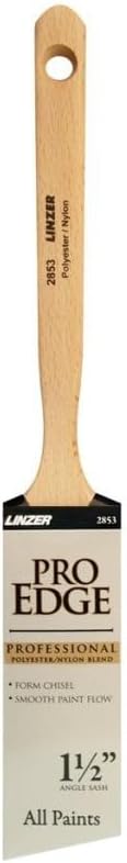 Linzer 2853 0150 1-1/2" Pro Edge Poly Nylon Angle Sash Brush