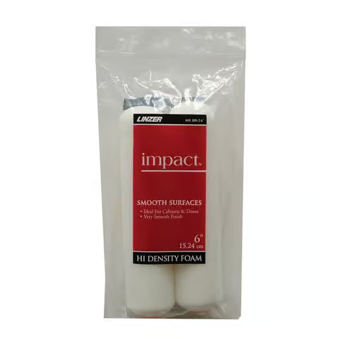 Linzer MR 200-2 0600 6" Impact High Density Foam Smooth Mini Roller Cover