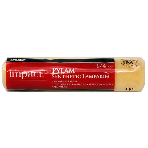 Linzer RC 142 0900 9" Impact Pylam Synthetic Lambskin Roller Cover 1/4" Nap