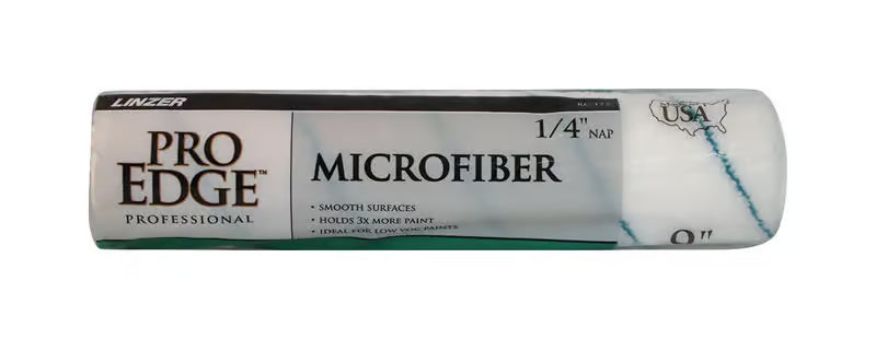 Linzer RC 172 0900 9" Pro Edge Microfiber Smooth to Semi-Smooth Roller Cover 1/4" Nap
