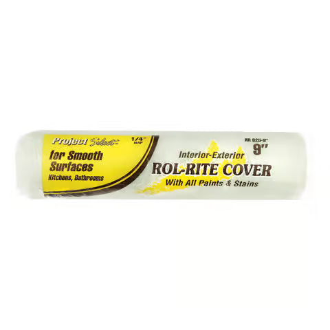 Linzer RR 925 0900 9" Project Select Rol-Rite Smooth Int./Ext. Roller Cover 1/4" Nap