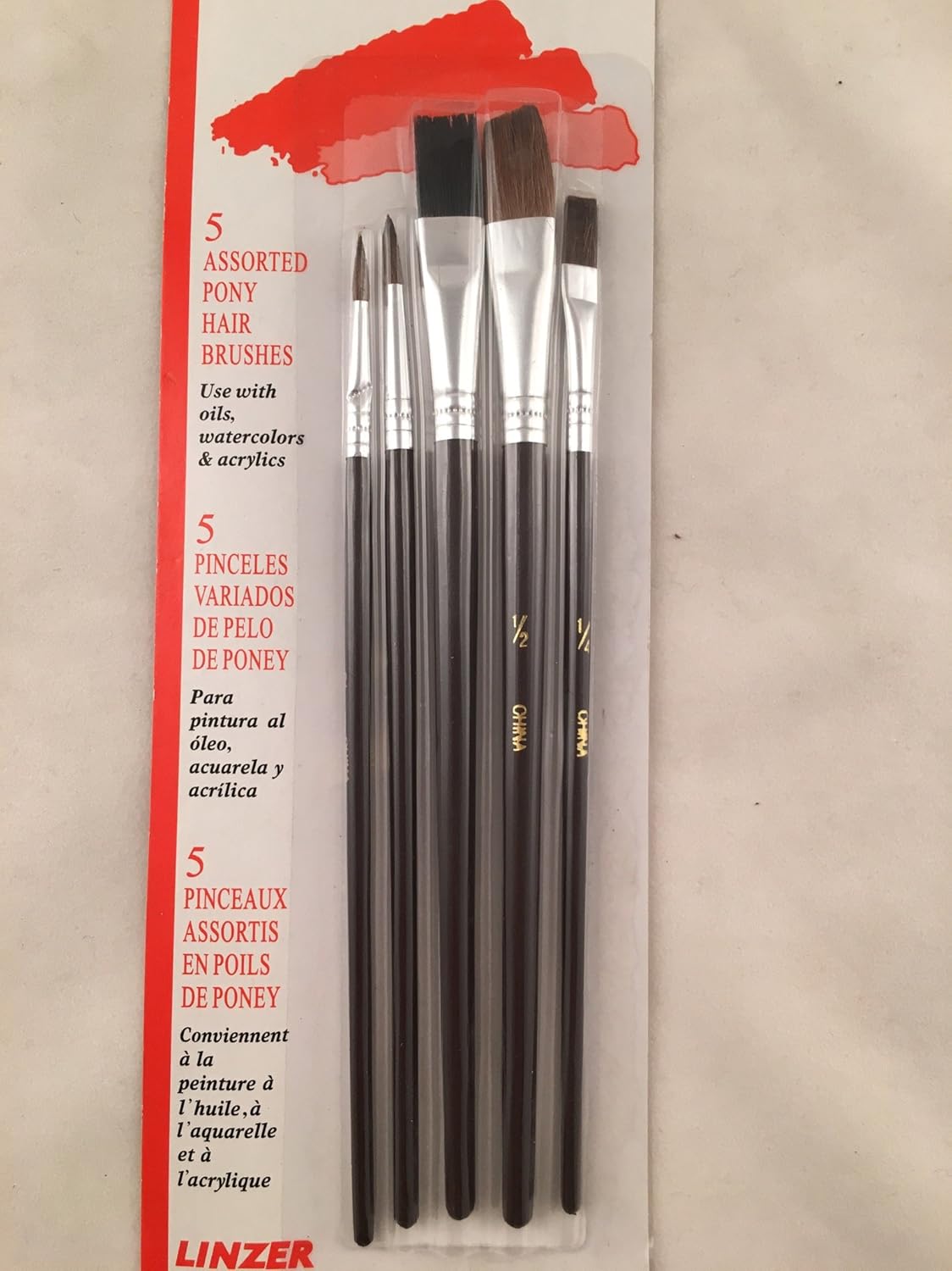 Linzer A555 5 Piece Artist Brush Set