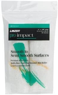 Linzer MR 701-2 0400 4" Pro Edge Microfiber Smooth to Semi-Smooth Mini Roller Cover 3/8" Nap