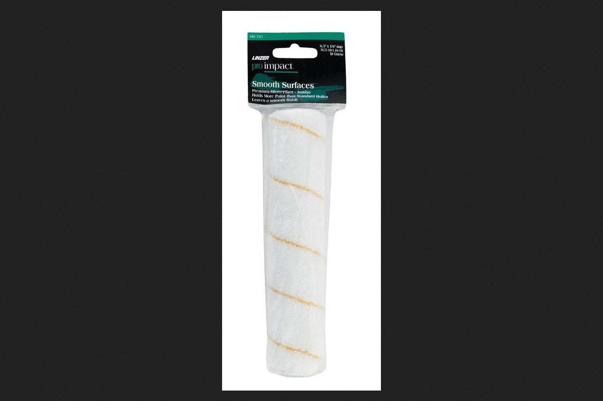 Linzer MR 725 0650 6-1/2" Project Select White Woven Jumbo Mini Roller Cover 1/4" Nap