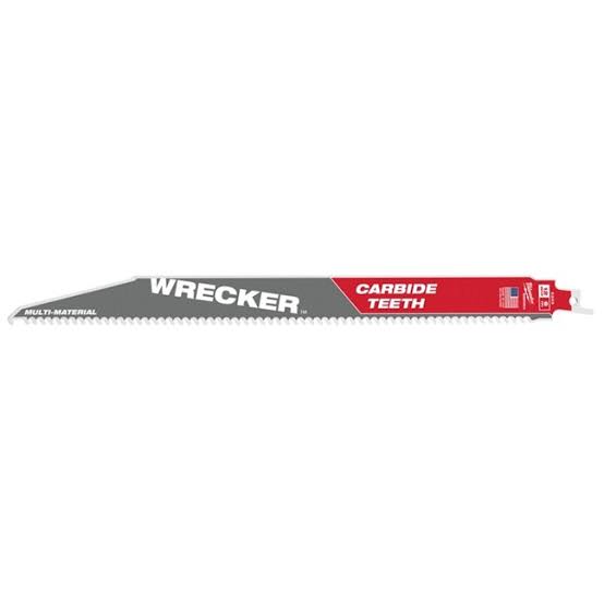 Milwaukee 12 in. 6 TPI Carbide-Tooth The WRECKER Multi-Material SAWZALL Blade (1 PK) – 48-00-5243