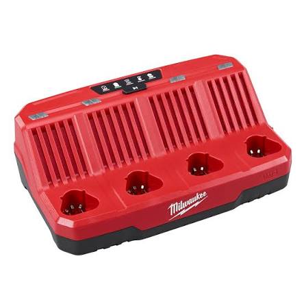 Milwaukee M12 Four-Bay Sequential Battery Charger – 48-59-1204