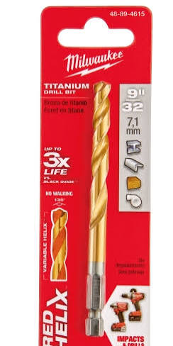 Milwaukee SHOCKWAVE RED HELIX Titanium Drill Bit – 48-89-4615
