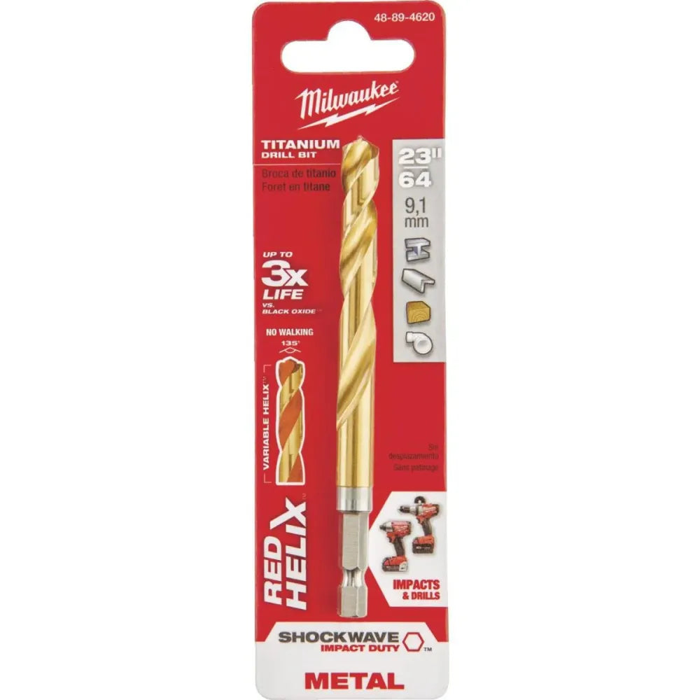 Milwaukee SHOCKWAVE RED HELIX Titanium Drill Bit – 48-89-4620