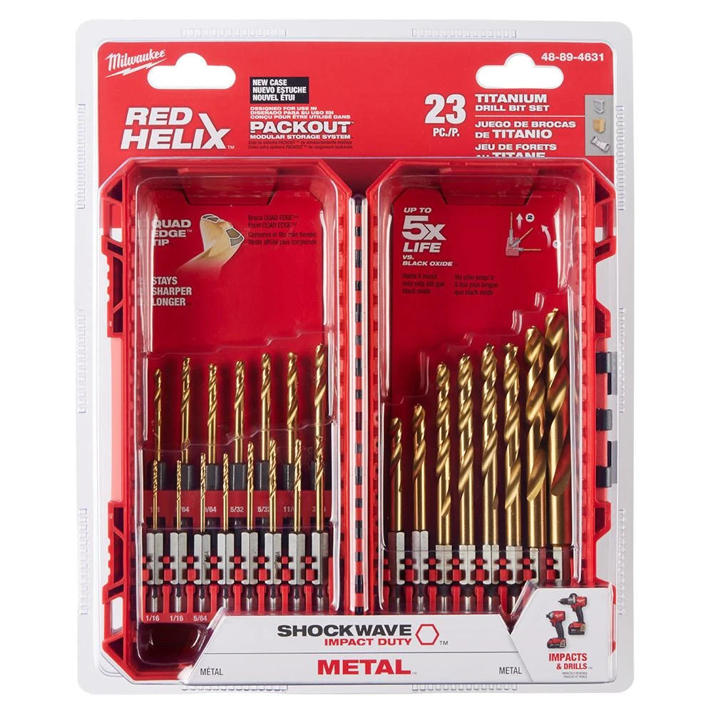 Milwaukee SHOCKWAVE RED HELIX Titanium Drill Bit – 48-89-4631
