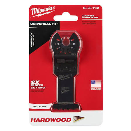 Milwaukee 1-3/8 in. Japanese-Tooth Hardwood Universal Fit Oscillating Multi-Tool Blade – 49-25-1131