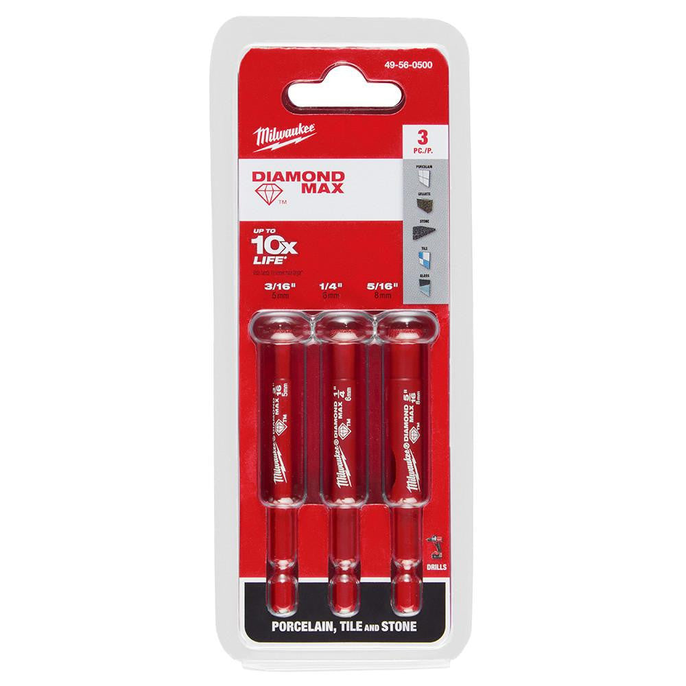 Milwaukee DIAMOND MAX Hole Saw Bit Set 3PC – 49-56-0500