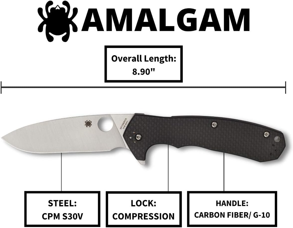 Spyderco C234CFP Amalgam Premium Flipper Knife