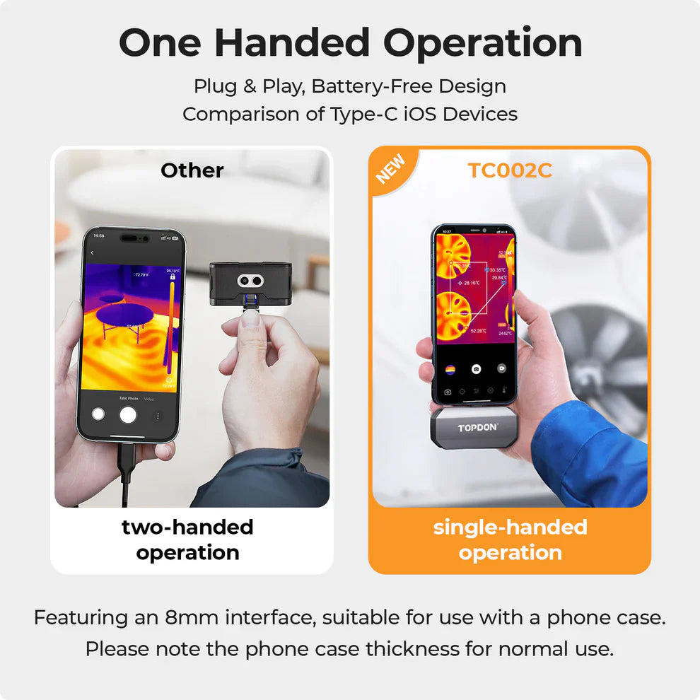 Topdon TC002C Thermal Imaging Camera Designed For Ios