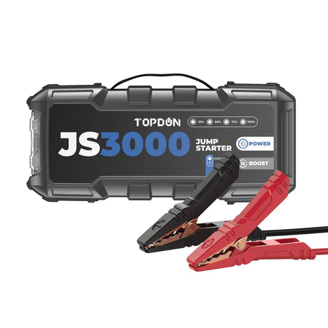Topdon JS3000 3000 Peak Amp Battery Jumpstarter Power Bank Flashlight