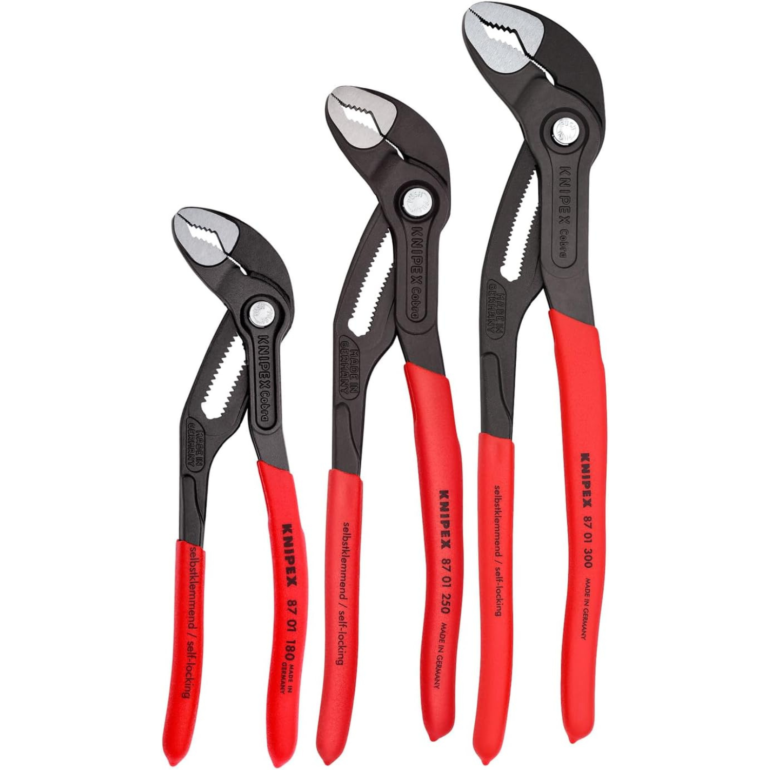 Knipex 00 20 06 US1 3 Piece Cobra Pliers Set (7, 10, & 12)