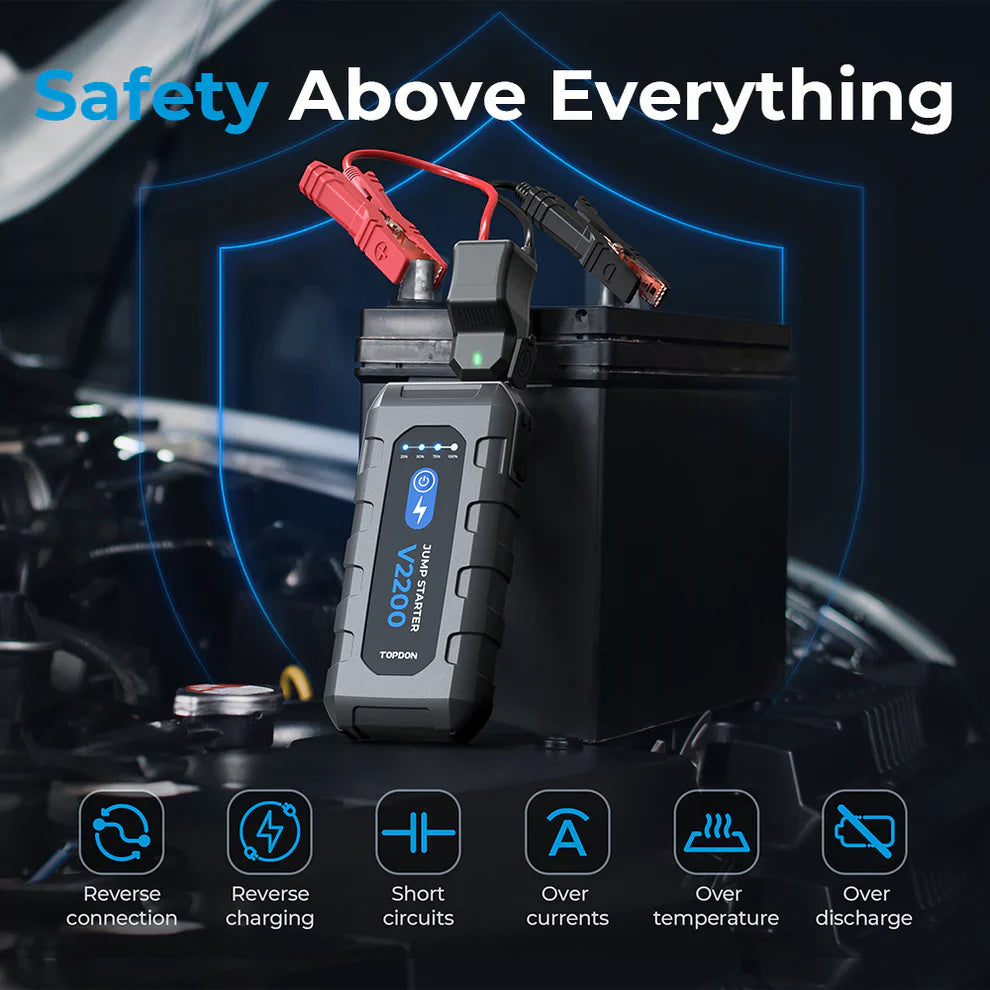 Topdon V2200 Peak Amp Jump Starter Booster