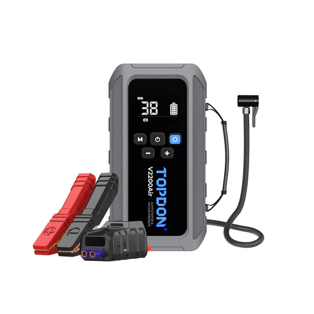 Topdon V2200AIR 2-In-1 2200 Peak Amp Jump Starter Air Compressor